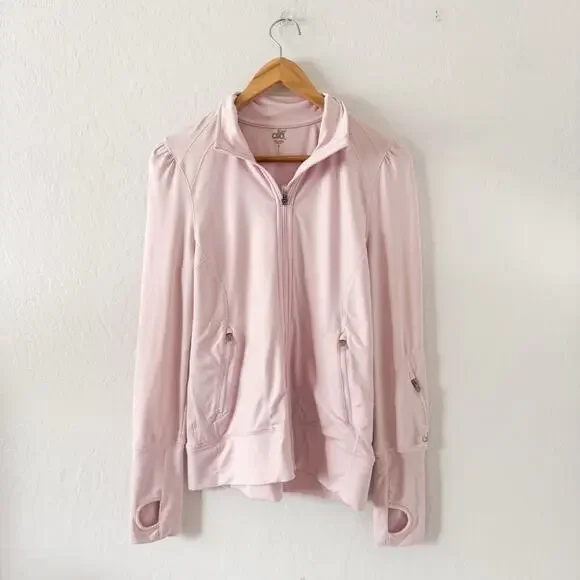 Alo Yoga Light Pink Full Zip Jacket - Picture 1 of 8